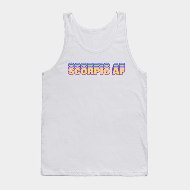 Scorpio AF Tank Top by Tip Top Tee's